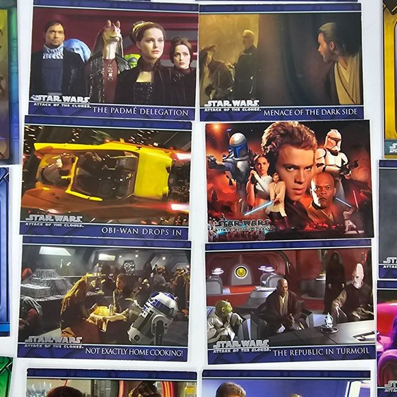 Vintage Topps Star Wars Attack Of The Clones Trading Card Lot 2002 - Picture 5 of 10
